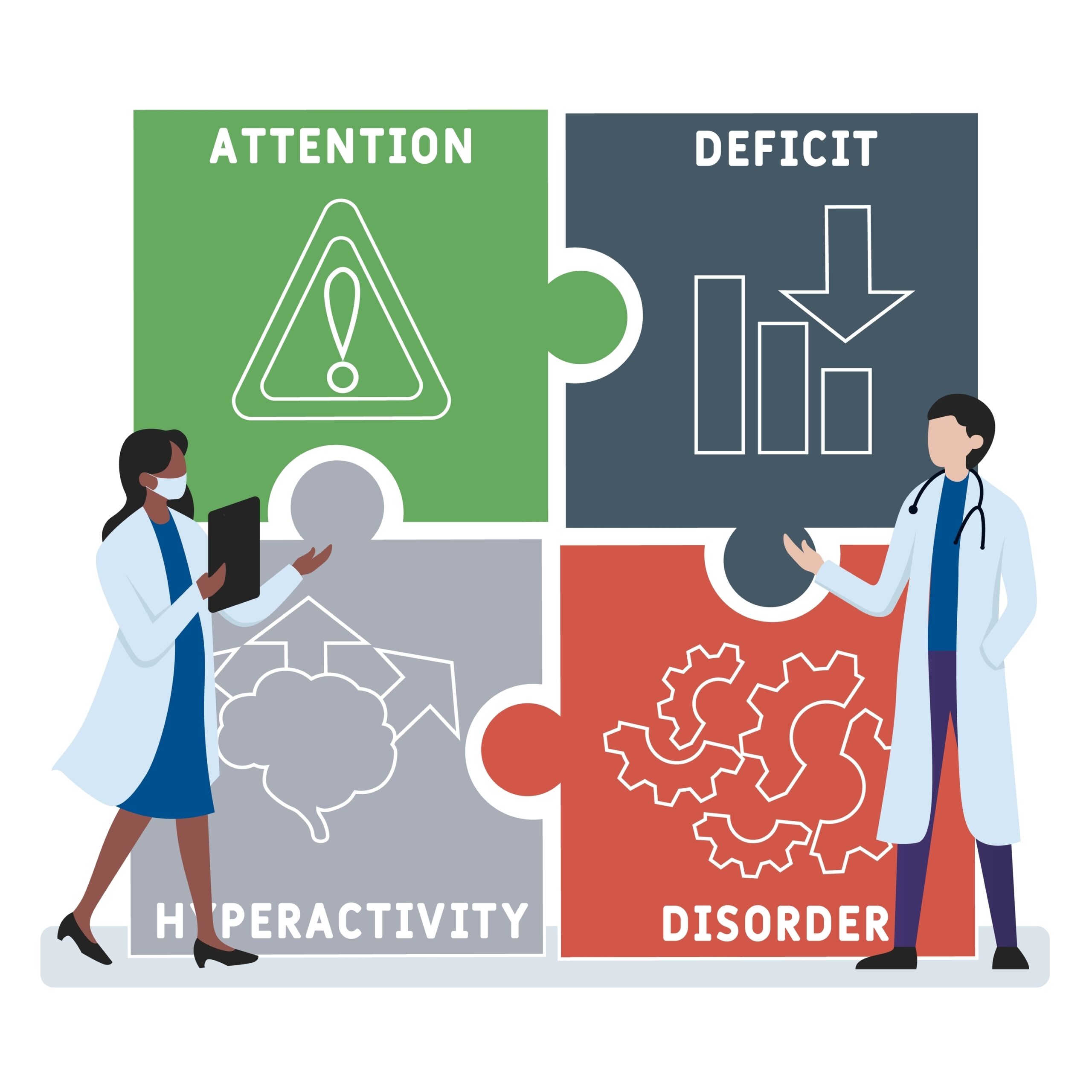 Adhd,-,Attention,Deficit,Hyperactivity,Disorder,Acronym.,Business,Concept,Background.