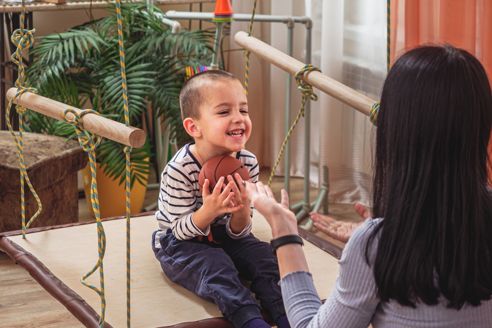 Sensory,Integration,Therapy,Neurocorrection,Session,For,Child,With,Specialist,,Mom